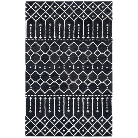 Safavieh 6 x 6 ft. Himalaya Contemporary Square Hand Tufted Rug - Dark Gray & Ivory HIM903H-6SQ